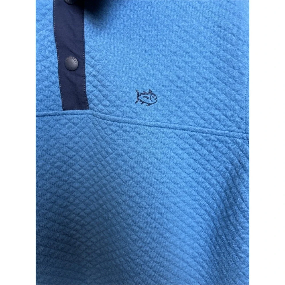 Southern‎ Tide Quilted 1/4 Zip Pullover Coastal Preppy Casual Small